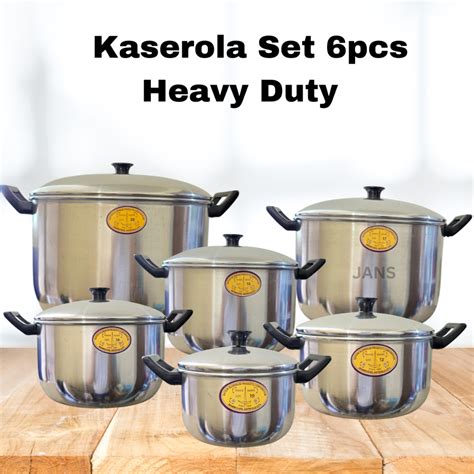Kaserola Set Casserole Makapal Aluminum Heavy Duty.